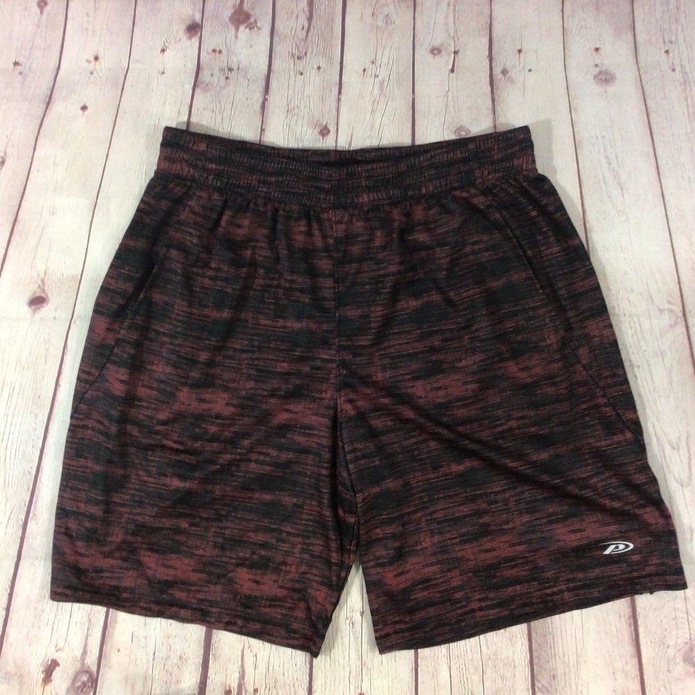 Pro Player Red and Black Athletic Shorts With Pockets - Size Large